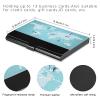 ALAZA World Map Airplanes Flying Business Card Holder Leather, Stainless Steel Slim Pocket Wallet Business Card Carrier Case Holder view 3