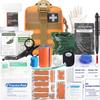 74 Piece Camping First Aid Kit Ifak Trauma Kit, Molle Tactical First Aid Kit Refill Supplies for Survival Camping Hiking Travel (Orange) view 1