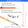 AMEYXGS Bowfishing Arrows Combo Kit with Reel 40m Fishing Rope Fiberglass Bow Fishing Arrows with Safety Slides for Compound Bow recurve Fishing Hunting (Type 1 Kit) view 2