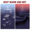 baleaf Fleece Lined Leggings Women Snow Waterproof Pants Thermal Warm Winter Yoga Cold Weather Gear with Pockets Navy S view 4