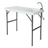 4-Foot Portable Fish Cleaning Table, Outdoor Folding Fish Cleaning and Game Table w/Sink, Camping Outdoor Folding Table Washing Station for Camping, Picnic and Garden view 4