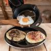 Petromax Cast Iron Fire Skillet for Kitchen or Camping, Pre-Seasoned Cookware for Campfire or Home Oven and Stove, Conducts Heat Evenly, Side Handles, 6" view 2