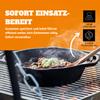 Petromax Cast Iron Fire Skillet for Kitchen or Camping, Pre-Seasoned Cookware for Campfire or Home Oven and Stove, Conducts Heat Evenly, Side Handles, 6" view 4