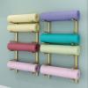 6 Tier Yoga Mat Organizer Wall, Metal Foam Roller Storage Rack Holder, Hanging Pilates/Exercise Mats Display Stand, Fits Home/Gym/Workout Room/Office (Color : Gold) view 2