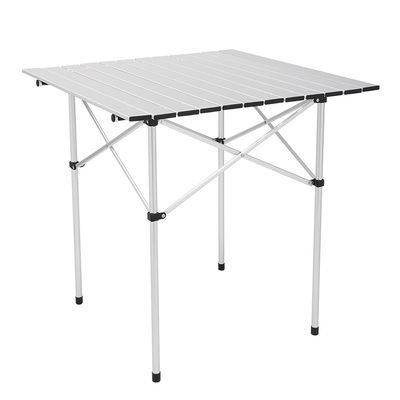 Folding Camping Table, Portable Aluminum Lightweight Square Camp Table w/Carry Bag, for Indoor and Outdoor Camp, Picnic, BBQ, Travel, Fishing