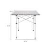 Folding Camping Table, Portable Aluminum Lightweight Square Camp Table w/Carry Bag, for Indoor and Outdoor Camp, Picnic, BBQ, Travel, Fishing view 2