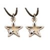 2Pcs Tibetan Hollow Double Star Pendant Necklace Choker Charm Black Leather Cord Handmade Jewelry view 1