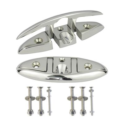 Ayunwei Marine Grade Dock Cleats 5" Folding Boat Cleat 316 Stainless Steel Flip Up Cleats for Boat Kayak and Decoration of 2 pcs