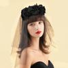 Day of The Dead Veil Headbands Black Halloween Rose Flower Headpiece Costume view 2