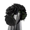 Day of The Dead Veil Headbands Black Halloween Rose Flower Headpiece Costume view 4