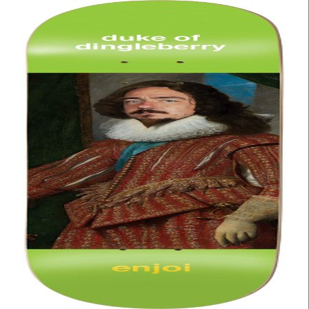 Enjoi Skateboards Caswell Berry Renaissance Lime Skateboard Deck Resin-7-8" x 31.6"