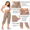 TARSE Womens Capri Yoga Pants Petite Loose Drawstring Capris Workout Sweatpants Casual Summer Soft Lounge PJ Crop Pants (Brown Tan,S) view 3