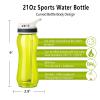 AceCamp 21oz Water Bottle with Straw Curved-Bottle Design Easy To Grip BPA Free Tritan Sports Fitness Bottle Leak-Proof Durable Green view 4