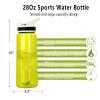 AceCamp 28Oz Straw Water Bottle Adult, Tritan Plastic BPA Free Large-Capacity Sports Fitness Bottle with handle Leak-Proof Durable Green view 4