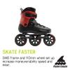 Rollerblade Twister 110 Unisex Adult Fitness Inline Skate, Black/Red, Urban Performance Inline Skates view 4