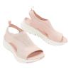 Summer Washable Slingback Orthopedic Slide Sport Sandals, Comfy Knit Thick Bottom Fish Mouth Casual Sandals Mesh Soft Sole Casual Women's Shoes (Pink, 9) view 1