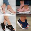 Summer Washable Slingback Orthopedic Slide Sport Sandals, Comfy Knit Thick Bottom Fish Mouth Casual Sandals Mesh Soft Sole Casual Women's Shoes (Pink, 9) view 2