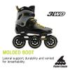 Rollerblade RB 110 Unisex Adult Fitness Inline Skate, Black/Saffron Yellow, Urban Performance Inline Skates view 3