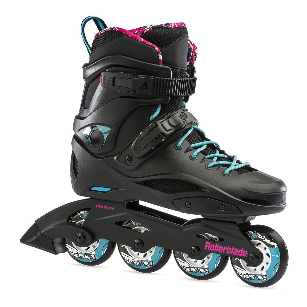 Rollerblade RB Cruiser Women's Adult Fitness Inline Skate, Black/Aqua, Urban Performance Inline Skates
