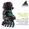 Rollerblade RB Cruiser Women's Adult Fitness Inline Skate, Black/Aqua, Urban Performance Inline Skates view 3