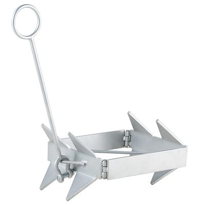 DorBuphan Boat Anchor 13 LBS, Hot-Dipped Galvanized Folding Box Anchor, Boat Slide Cube Anchor Suitable for Boats up to 24'
