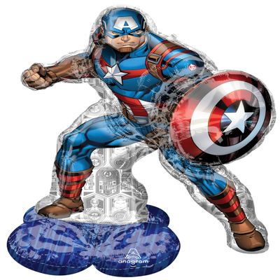 aptain America Birthday Airloonz Air-Filled Foil Balloon
