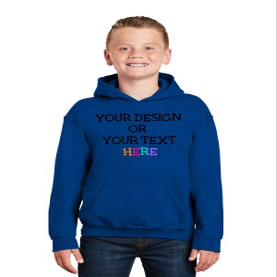 Awkward Styles Custom Hoodie for Kids Boys Girls Personalized Sweathisrt Your Image Photo Text Design Front/Back Print Royal M