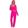 amscan Couture Cutie Velour Track Suit | Hot Pink - 1 Set, Small view 1