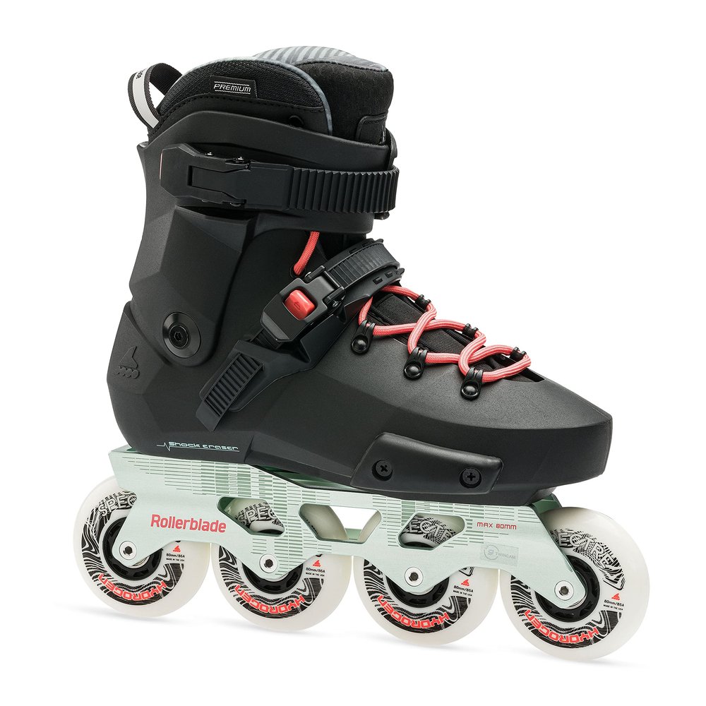 Rollerblade Twister XT Women's Adult Fitness Inline Skate, Black/Mint, Urban Performance Inline Skates