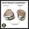 Catfish Sumo Flat No-Roll Lead Sinker Weights with Line-Protecting Inserts to Guard Against Damage in River (10-Pack, 6oz) view 4