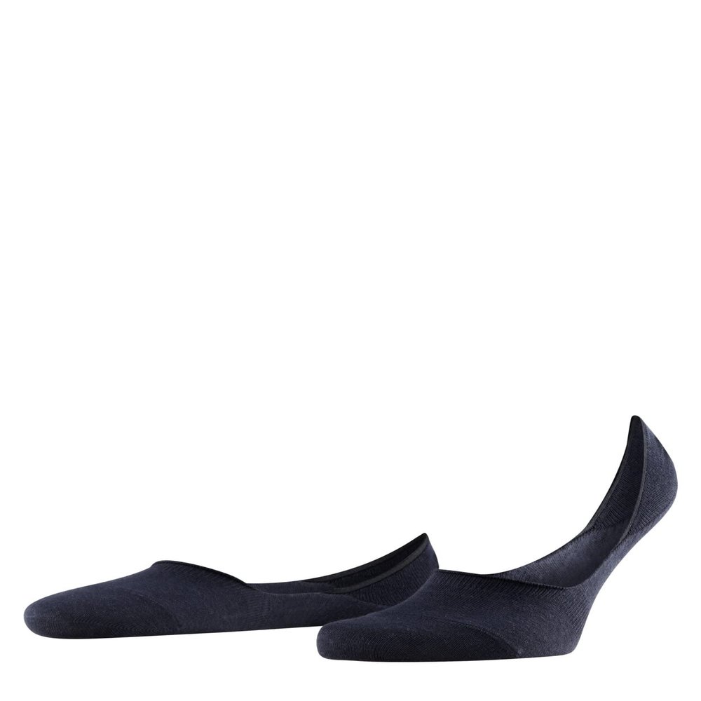 FALKE Men's Step Medium Cut No Show Socks, Light and Cool, Sustainable Cotton, Non Slip Heel Grip, Skin Friendly, Blue (Dark Navy 6375), 12.5-13.5, 1 Pair