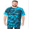 KingSize Men's Big & Tall Shrink-Less Lightweight Longer-Length Crewneck Pocket T-Shirt - 5XL, Turquoise Marble view 1