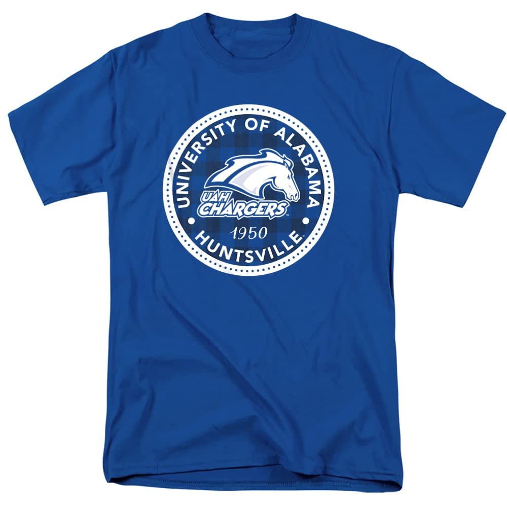University of Alabama Huntsville Official Plaid Badge Unisex Adult T-Shirt, Plaid Badge, 5X-Large