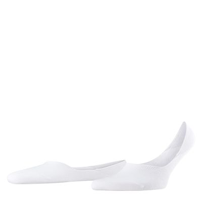 FALKE Men's Step Medium Cut No Show Socks, Light and Cool, Sustainable Cotton, Non Slip Heel Grip, Skin Friendly, White (White 2000), 11-12, 1 Pair