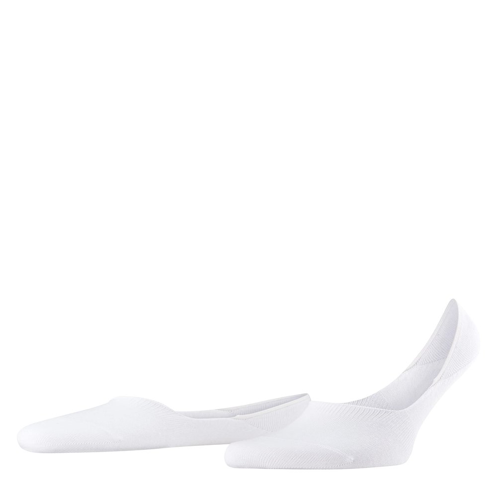 FALKE Men's Step Medium Cut No Show Socks, Light and Cool, Sustainable Cotton, Non Slip Heel Grip, Skin Friendly, White (White 2000), 11-12, 1 Pair
