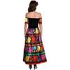 Multicolor Sugar Skull Beauty Dress & Headband Set - Large (10-12) - Enchanting Day of the Dead Costume view 3