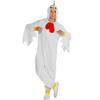 Chicken Zipster White Hooded Jumpsuit for Adults - Adult Small/Medium (1 Count) - Ultimate Cozy Costume Party Outfit, Playful & Comfortable Chicken Design view 1