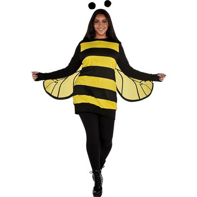 Adult Black & Yellow Queen Bee Costume Set - Standard Size (1 Set) - Fun Buzz-worthy Outfit Perfect for Parties & Temed-Events