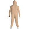 Adult Brown & Beige Sloth Zipster Jumpsuit (Plus XXL) - 1 Pc. - Comfy & Stylish, Perfect for Parties, Halloween & Chill Nights view 2