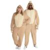 Adult Brown & Beige Sloth Zipster Jumpsuit (Plus XXL) - 1 Pc. - Comfy & Stylish, Perfect for Parties, Halloween & Chill Nights view 4