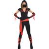 amscan Dragon Ninja Fighter Costume For Women | Plus XXL 18 to 20 | Black and Red- 1 Set view 1