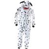 Dalmatian Zipster - Adult Small/Medium (1 Count) - Black & White Hooded One-Piece Jumpsuit - Ideal for Costume Parties & Sleepovers view 2