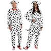 Dalmatian Zipster - Adult Small/Medium (1 Count) - Black & White Hooded One-Piece Jumpsuit - Ideal for Costume Parties & Sleepovers view 3