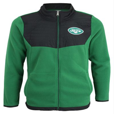 Outerstuff NFL Boys Youth (8-20) New York Jets Long Sleeve Full Zip Jacket, X-Large (18-20)