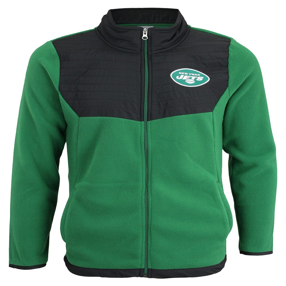 Outerstuff NFL Boys Youth (8-20) New York Jets Long Sleeve Full Zip Jacket, X-Large (18-20)