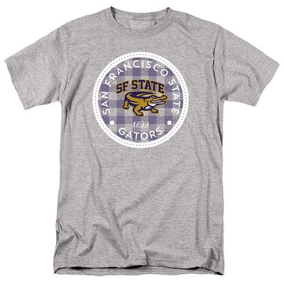 San Francisco State University Official Plaid Badge Unisex Adult T-Shirt, Plaid Badge, 4X-Large