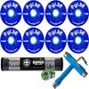 Bundle: Glitter Blue Atom Pulse Wheels + Bearings ABEC7 + Tool view 1