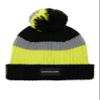 Calvin Klein Boys Pom Pom Hats, Black Colorblock, One Size view 1