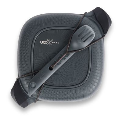 UCO Recycled ECO 5-Piece Camping and Outdoor Mess Kit with Bowl, Plate, Switch Spork Utensil Set