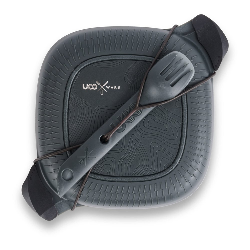 UCO Recycled ECO 5-Piece Camping and Outdoor Mess Kit with Bowl, Plate, Switch Spork Utensil Set